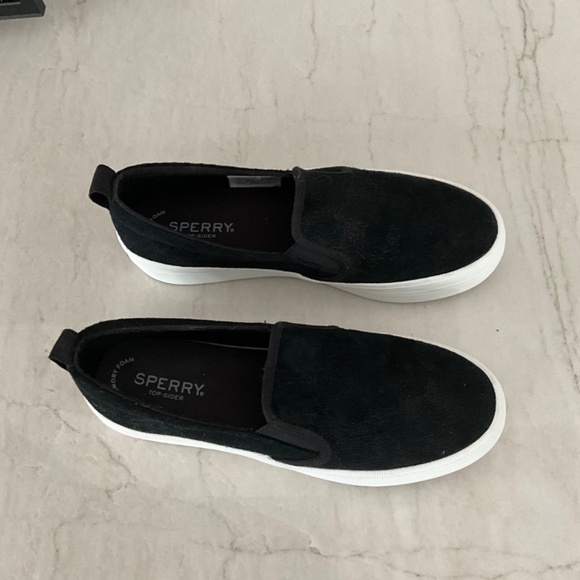 Sperry Crest Platform Slip on Sneaker Serpent Black Size 7 - Picture 2 of 4